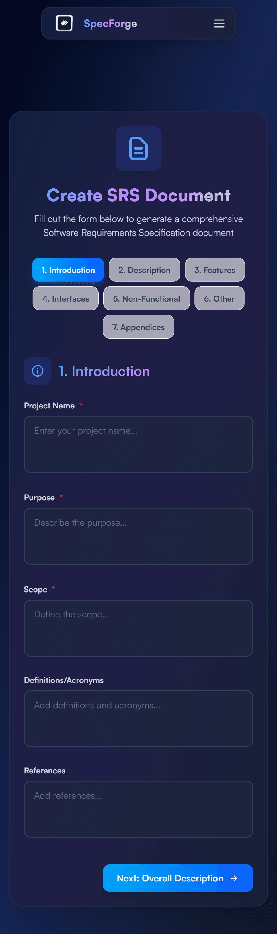 Specforge Mobile